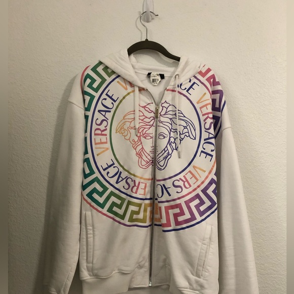 Versace “Medusa Head” Hoodie w/Greek Key Design - Picture 3 of 12